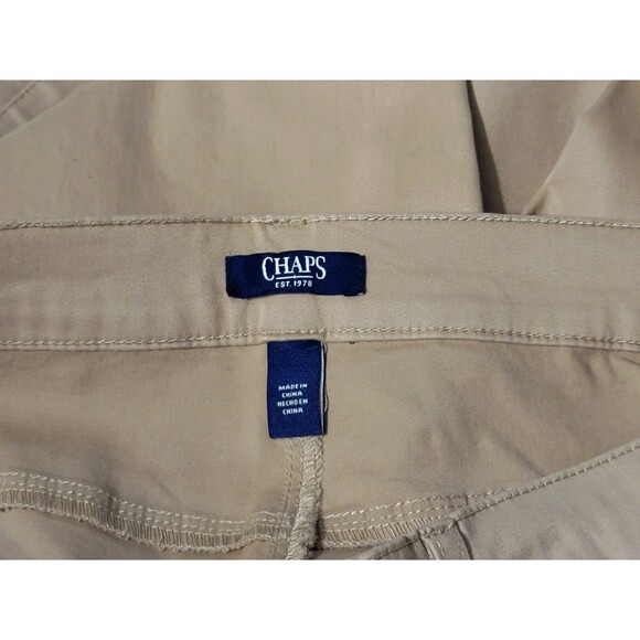 Chaps EST 1978 Women's Size 16 Straight Leg Pant Trousers Stretch Cotton Khaki - Picture 4 of 9